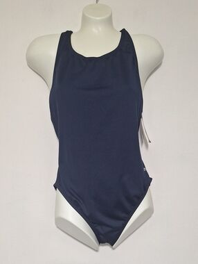 Dolfin Dark Navy Athletic One-Piece Swimsuit